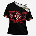 Aotearoa Atua Tumatauenga Personalised Cross Shoulder Shirt Maori God Of War Taniko Motifs