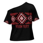 Aotearoa Atua Tumatauenga Personalised Cross Shoulder Shirt Maori God Of War Taniko Motifs