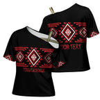 Aotearoa Atua Tumatauenga Personalised Cross Shoulder Shirt Maori God Of War Taniko Motifs