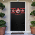 Aotearoa Atua Tumatauenga Personalised Door Cover Maori God Of War Taniko Motifs