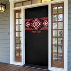 Aotearoa Atua Tumatauenga Personalised Door Cover Maori God Of War Taniko Motifs