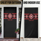 Aotearoa Atua Tumatauenga Personalised Door Cover Maori God Of War Taniko Motifs