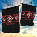 Aotearoa Atua Tumatauenga Garden Flag Maori God Of War Taniko Motifs