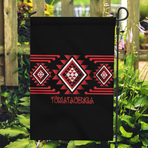 Aotearoa Atua Tumatauenga Garden Flag Maori God Of War Taniko Motifs