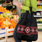 Aotearoa Atua Tumatauenga Grocery Bag Maori God Of War Taniko Motifs