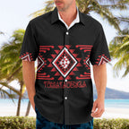 Aotearoa Atua Tumatauenga Personalised Hawaiian Shirt Maori God Of War Taniko Motifs