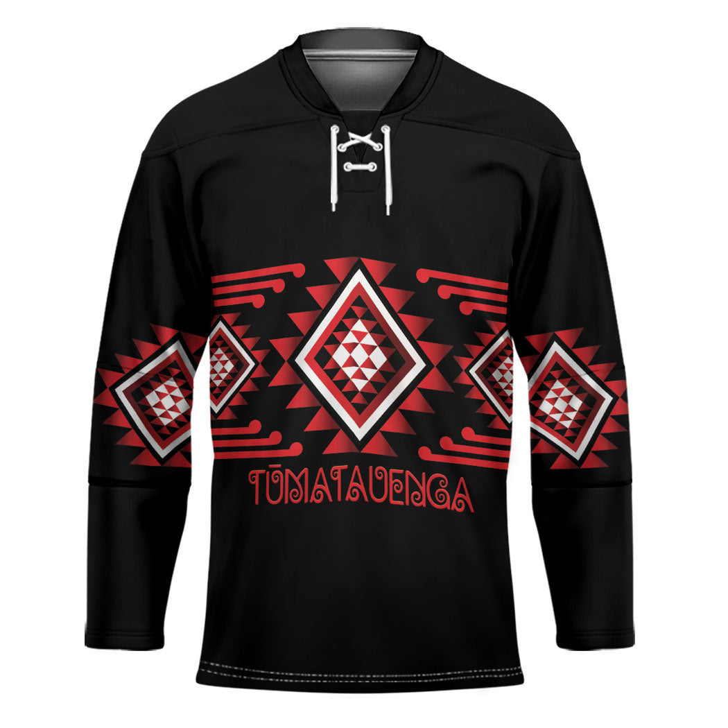 Aotearoa Atua Tumatauenga Personalised Hockey Jersey Maori God Of War Taniko Motifs
