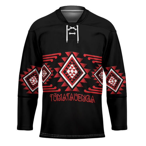 Aotearoa Atua Tumatauenga Personalised Hockey Jersey Maori God Of War Taniko Motifs