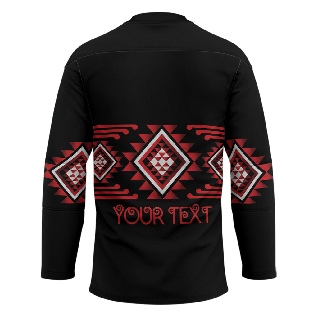 Aotearoa Atua Tumatauenga Personalised Hockey Jersey Maori God Of War Taniko Motifs