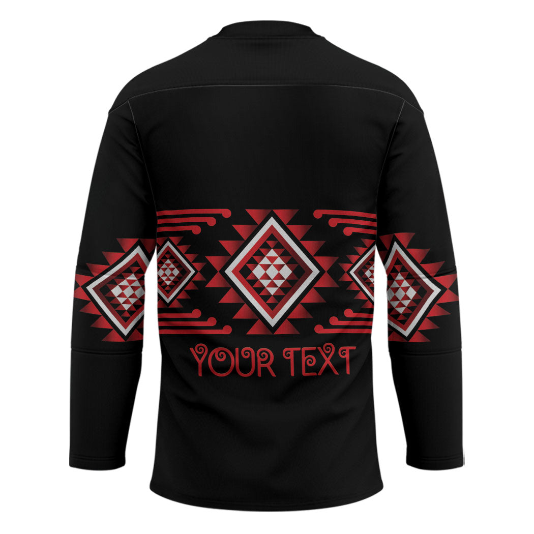 Aotearoa Atua Tumatauenga Personalised Hockey Jersey Maori God Of War Taniko Motifs