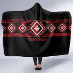 Aotearoa Atua Tumatauenga Hooded Blanket Maori God Of War Taniko Motifs