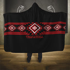 Aotearoa Atua Tumatauenga Hooded Blanket Maori God Of War Taniko Motifs