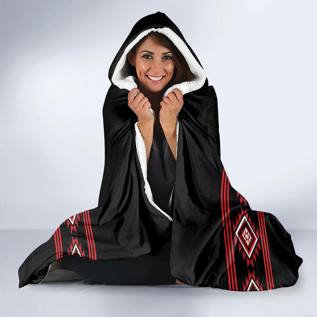 Aotearoa Atua Tumatauenga Hooded Blanket Maori God Of War Taniko Motifs