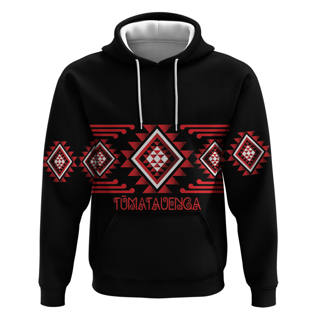 Aotearoa Atua Tumatauenga Personalised Hoodie Maori God Of War Taniko Motifs
