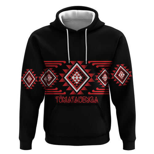 Aotearoa Atua Tumatauenga Personalised Hoodie Maori God Of War Taniko Motifs