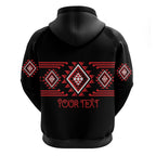 Aotearoa Atua Tumatauenga Personalised Hoodie Maori God Of War Taniko Motifs