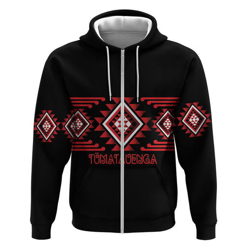Aotearoa Atua Tumatauenga Personalised Hoodie Maori God Of War Taniko Motifs