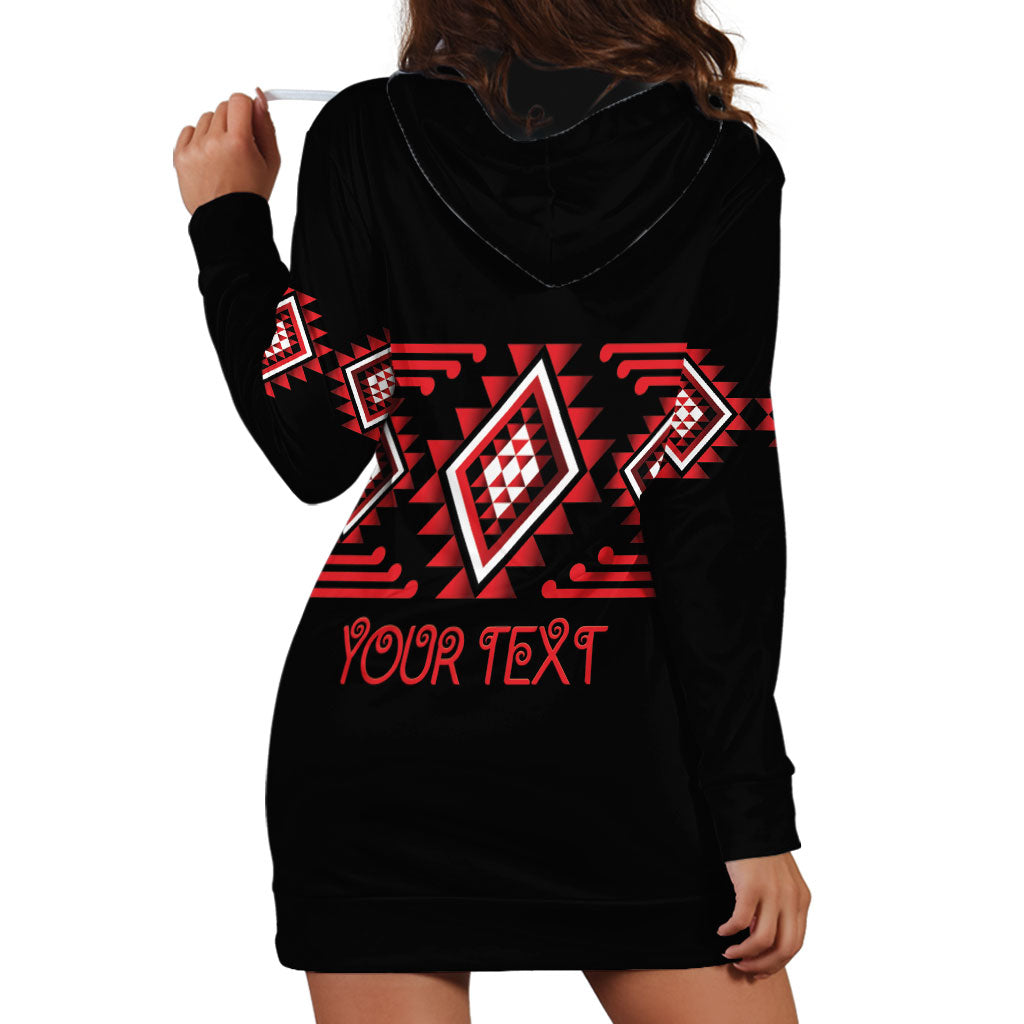 Aotearoa Atua Tumatauenga Personalised Hoodie Dress Maori God Of War Taniko Motifs