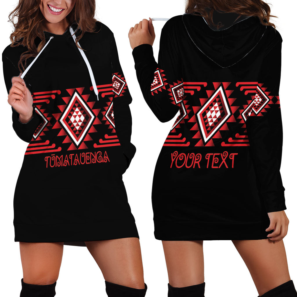 Aotearoa Atua Tumatauenga Personalised Hoodie Dress Maori God Of War Taniko Motifs
