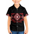 Aotearoa Atua Tumatauenga Personalised Kid Hawaiian Shirt Maori God Of War Taniko Motifs