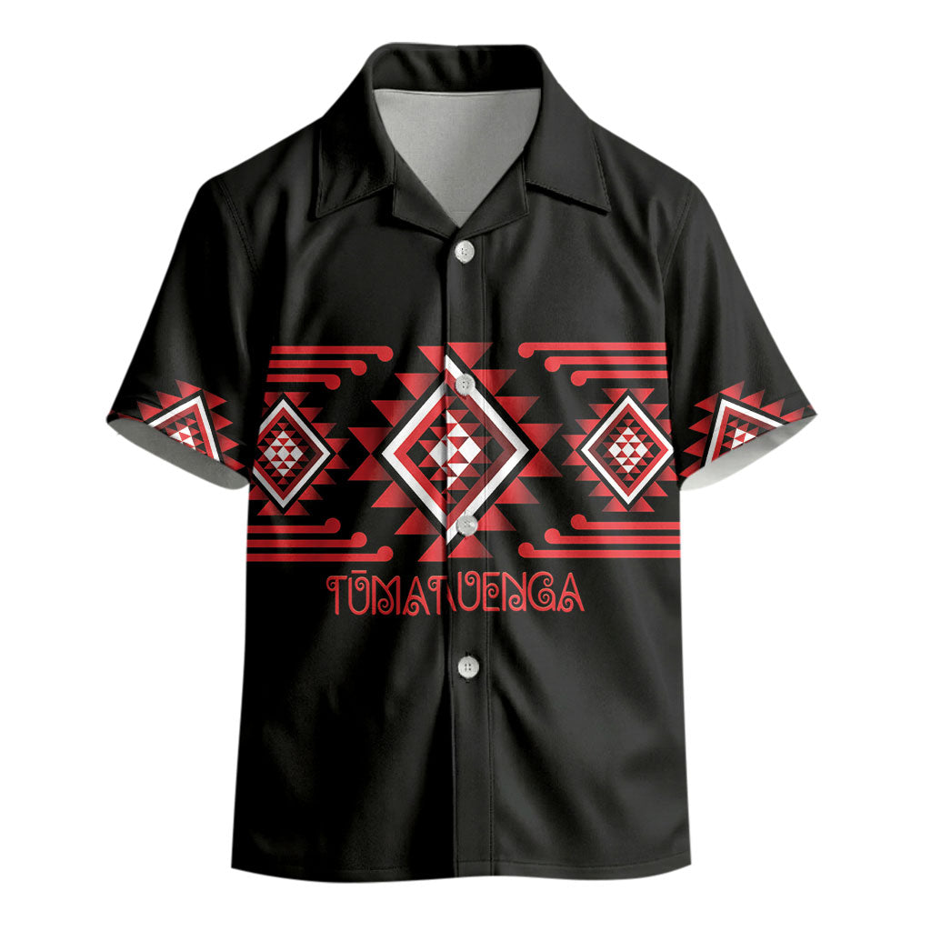 Aotearoa Atua Tumatauenga Personalised Kid Hawaiian Shirt Maori God Of War Taniko Motifs