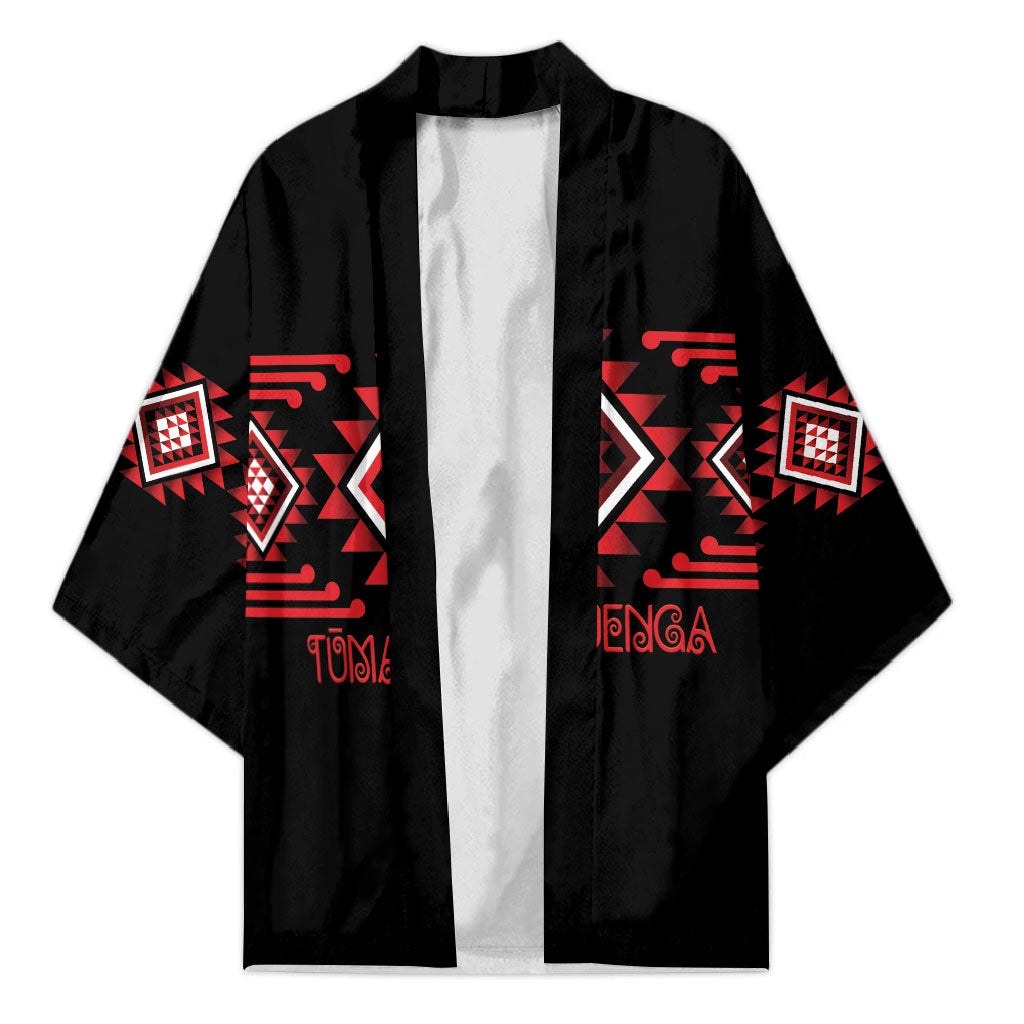 Aotearoa Atua Tumatauenga Personalised Kimono Maori God Of War Taniko Motifs