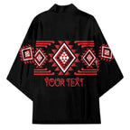 Aotearoa Atua Tumatauenga Personalised Kimono Maori God Of War Taniko Motifs