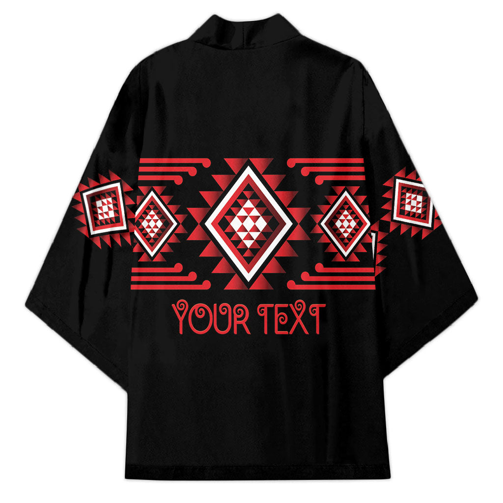 Aotearoa Atua Tumatauenga Personalised Kimono Maori God Of War Taniko Motifs