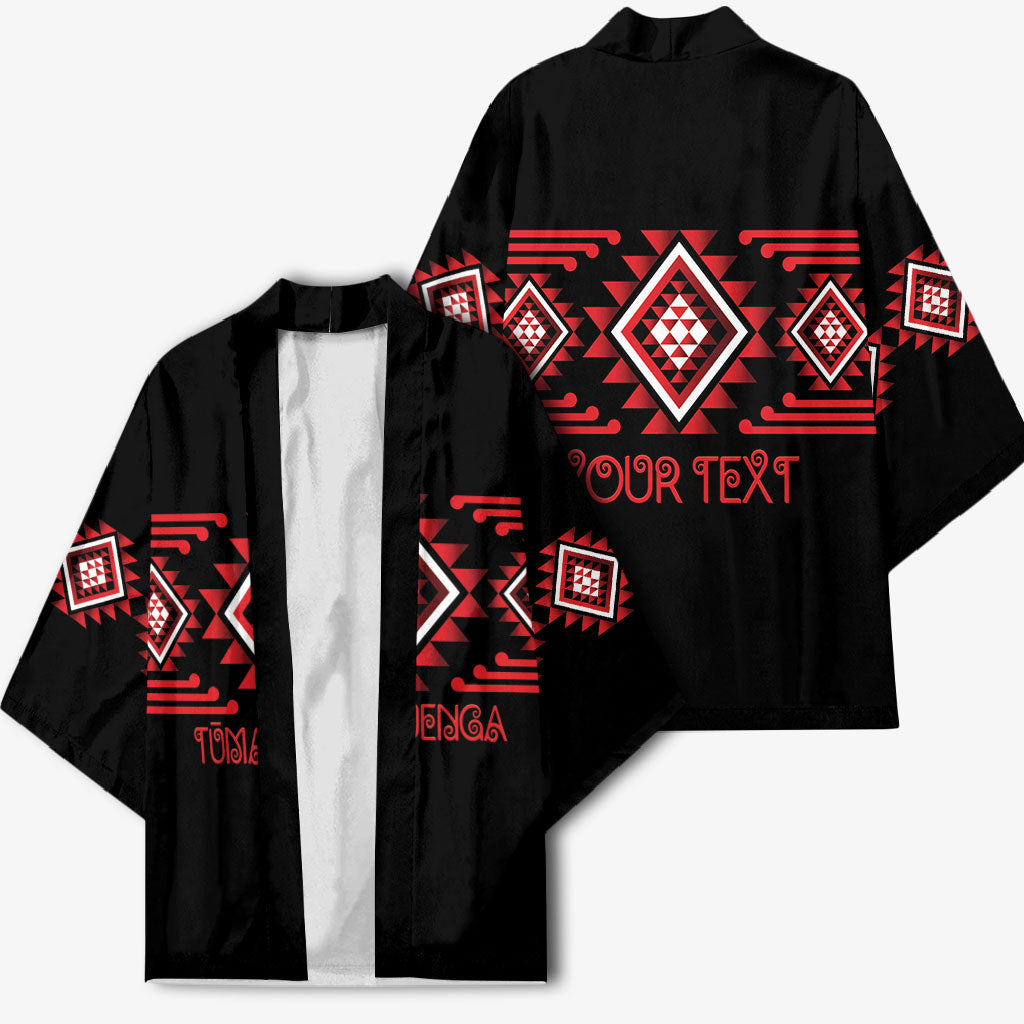 Aotearoa Atua Tumatauenga Personalised Kimono Maori God Of War Taniko Motifs