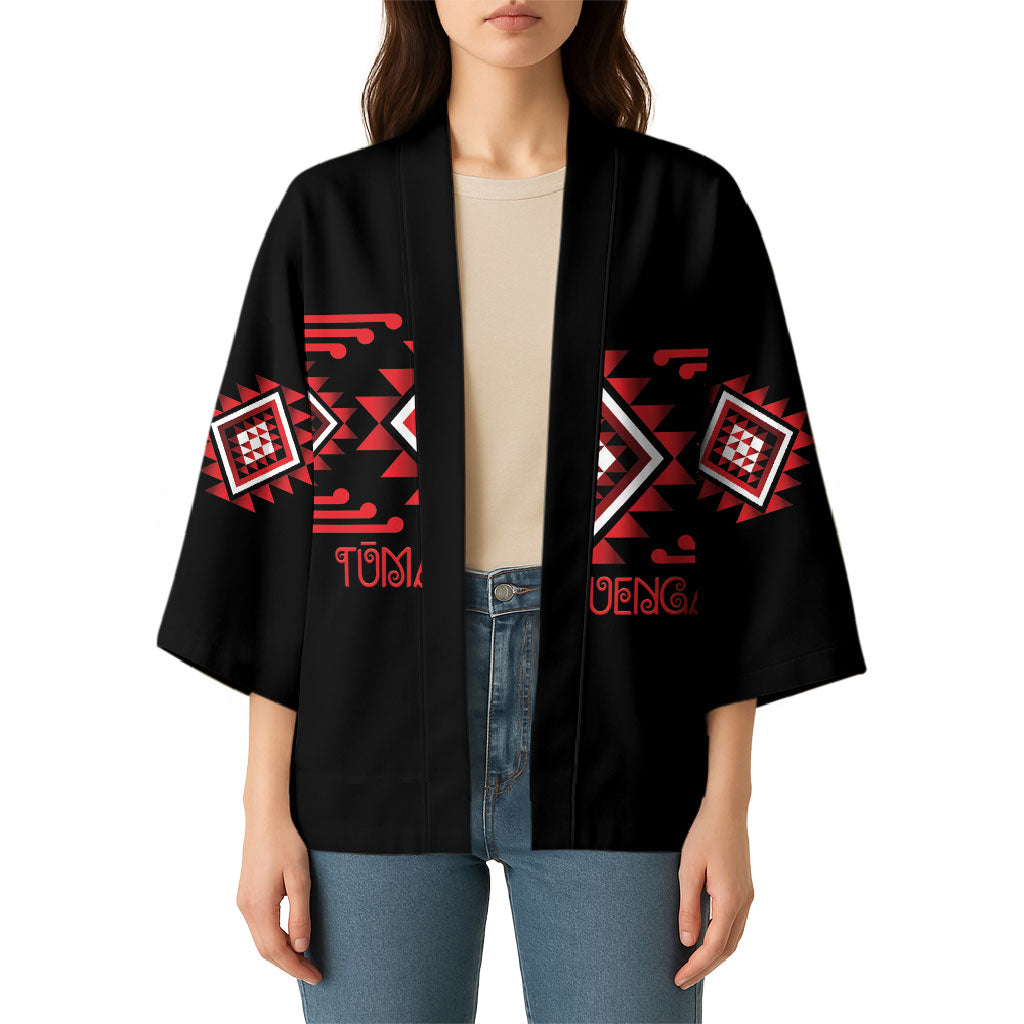 Aotearoa Atua Tumatauenga Personalised Kimono Maori God Of War Taniko Motifs