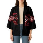 Aotearoa Atua Tumatauenga Personalised Kimono Maori God Of War Taniko Motifs
