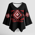 Aotearoa Atua Tumatauenga Personalised Kimono Sleeve Blouse Maori God Of War Taniko Motifs