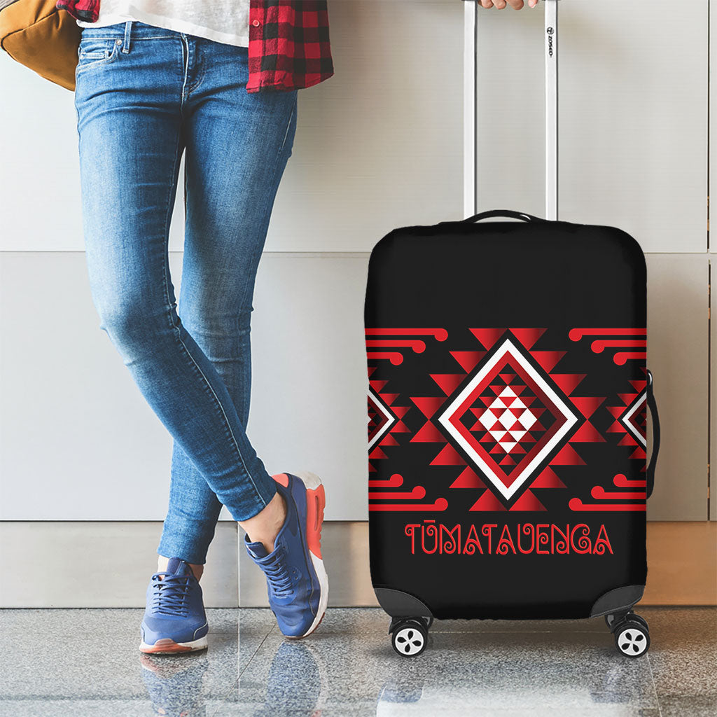 Aotearoa Atua Tumatauenga Luggage Cover Maori God Of War Taniko Motifs