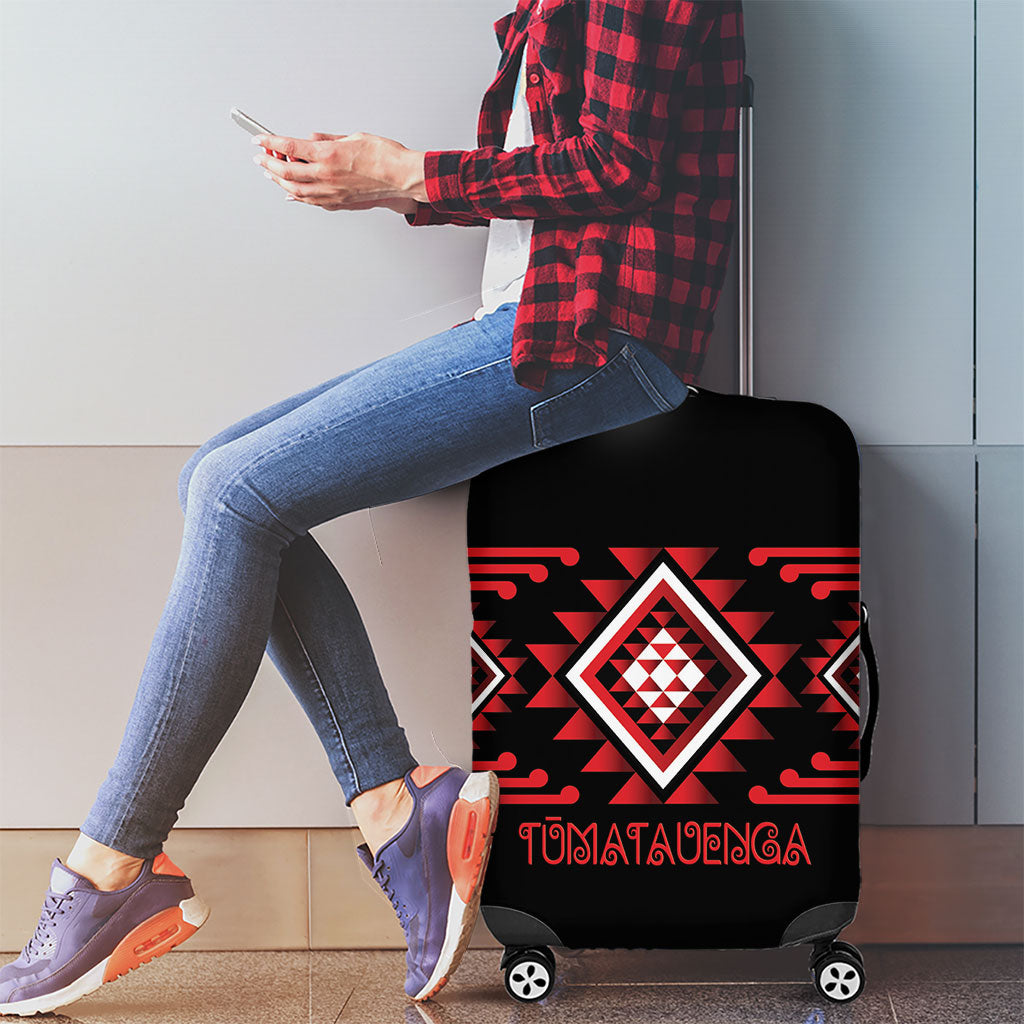 Aotearoa Atua Tumatauenga Luggage Cover Maori God Of War Taniko Motifs