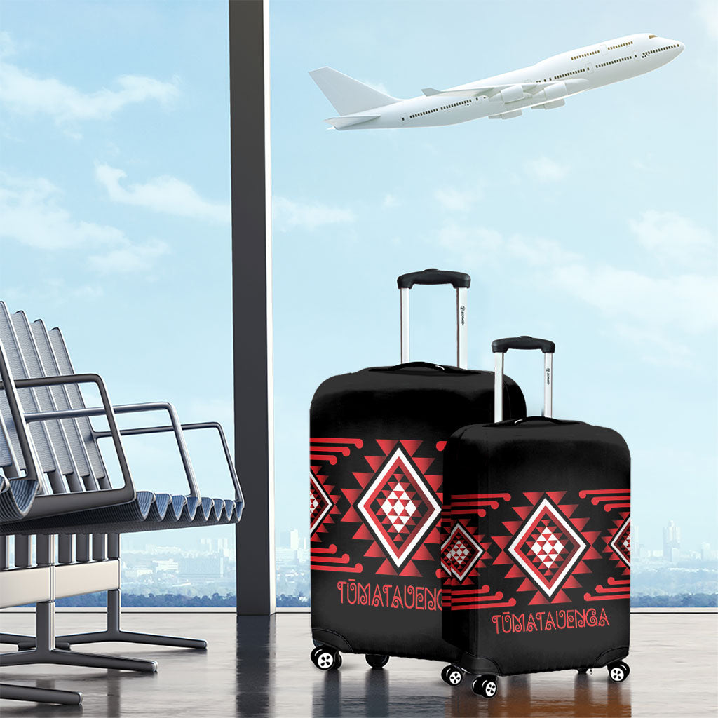 Aotearoa Atua Tumatauenga Luggage Cover Maori God Of War Taniko Motifs