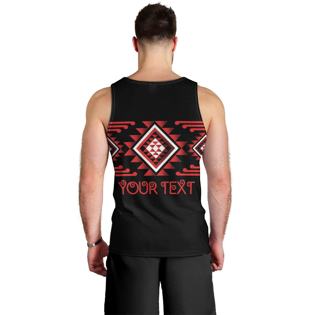 Aotearoa Atua Tumatauenga Personalised Men Tank Top Maori God Of War Taniko Motifs