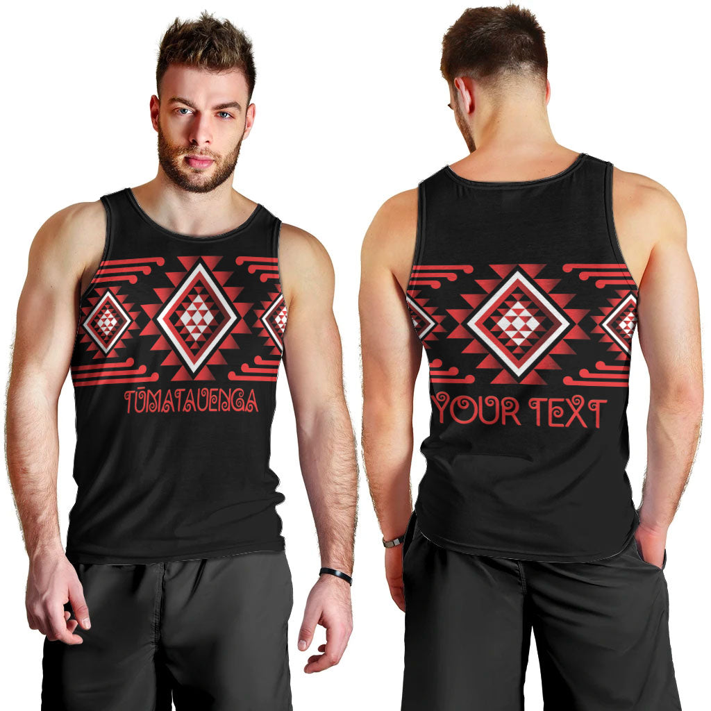 Aotearoa Atua Tumatauenga Personalised Men Tank Top Maori God Of War Taniko Motifs