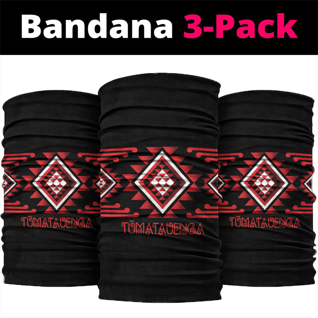 Aotearoa Atua Tumatauenga Neck Gaiter Maori God Of War Taniko Motifs