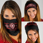 Aotearoa Atua Tumatauenga Neck Gaiter Maori God Of War Taniko Motifs