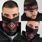 Aotearoa Atua Tumatauenga Neck Gaiter Maori God Of War Taniko Motifs