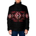 Aotearoa Atua Tumatauenga Personalised Padded Jacket Maori God Of War Taniko Motifs