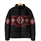 Aotearoa Atua Tumatauenga Personalised Padded Jacket Maori God Of War Taniko Motifs