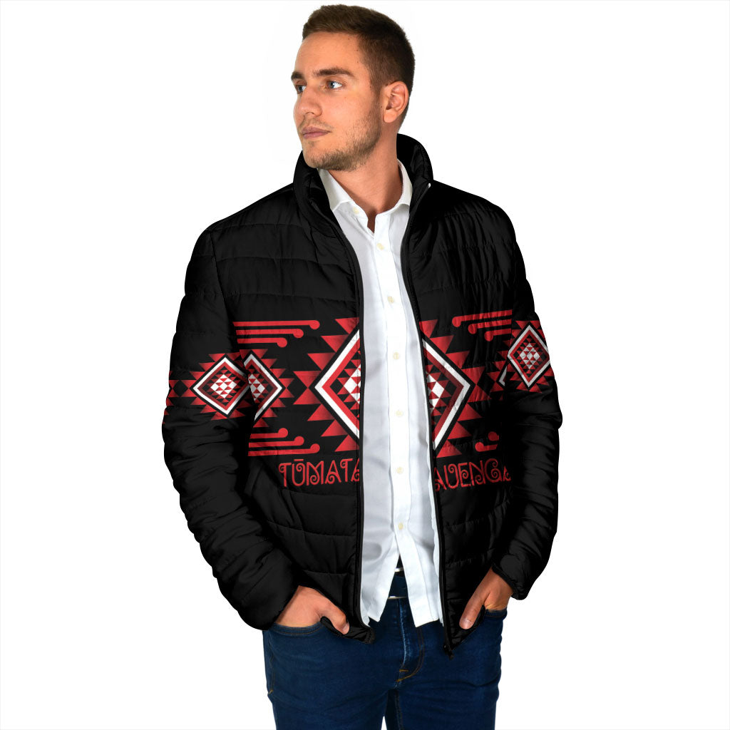 Aotearoa Atua Tumatauenga Personalised Padded Jacket Maori God Of War Taniko Motifs