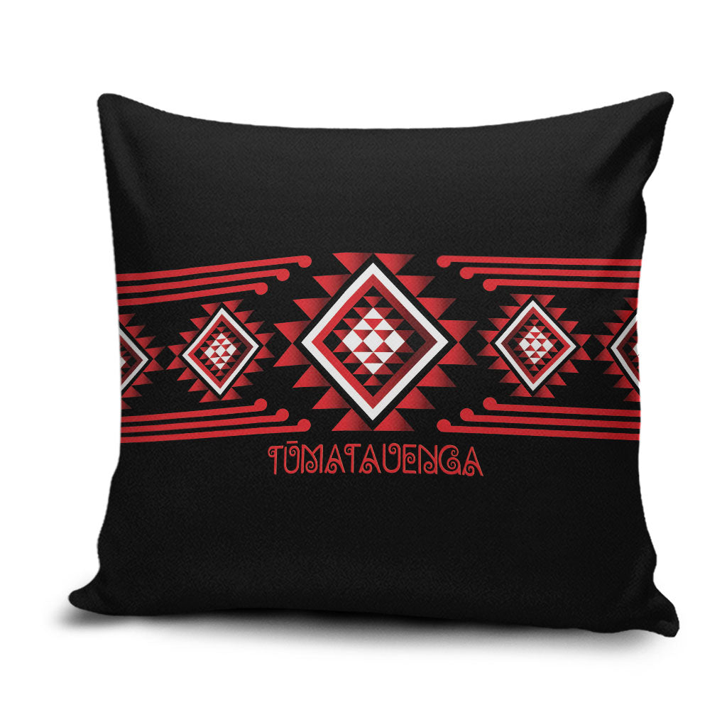 Aotearoa Atua Tumatauenga Pillow Cover Maori God Of War Taniko Motifs