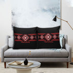 Aotearoa Atua Tumatauenga Pillow Cover Maori God Of War Taniko Motifs