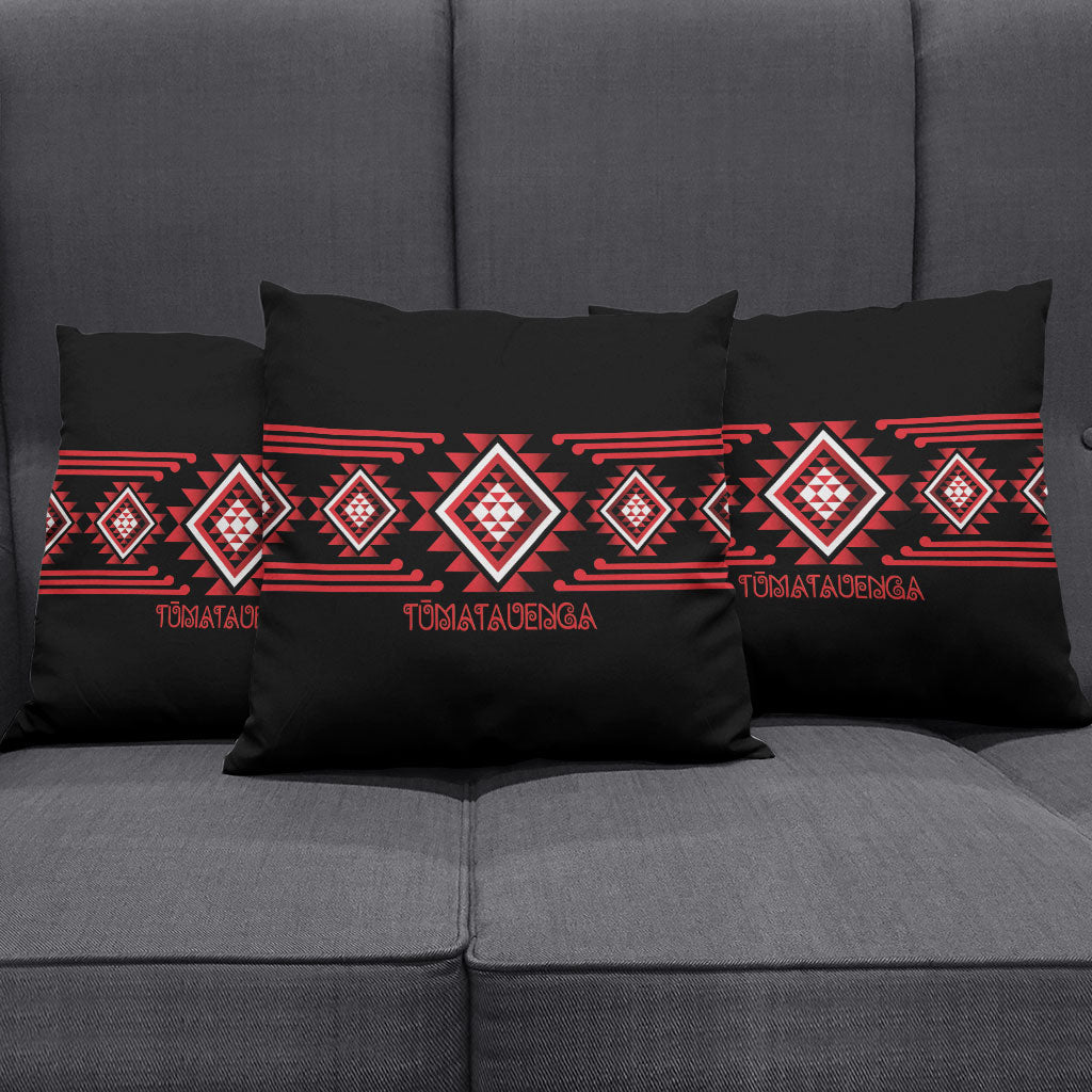 Aotearoa Atua Tumatauenga Pillow Cover Maori God Of War Taniko Motifs