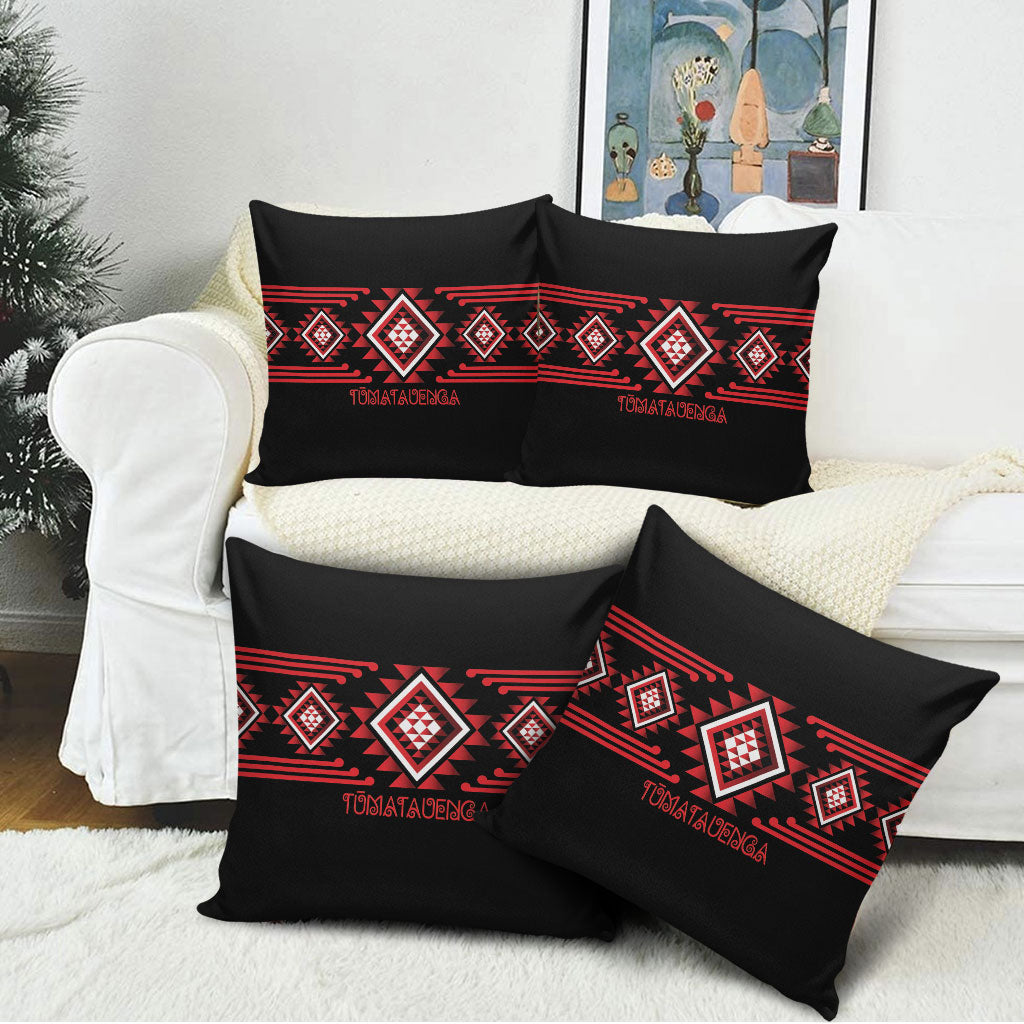 Aotearoa Atua Tumatauenga Pillow Cover Maori God Of War Taniko Motifs