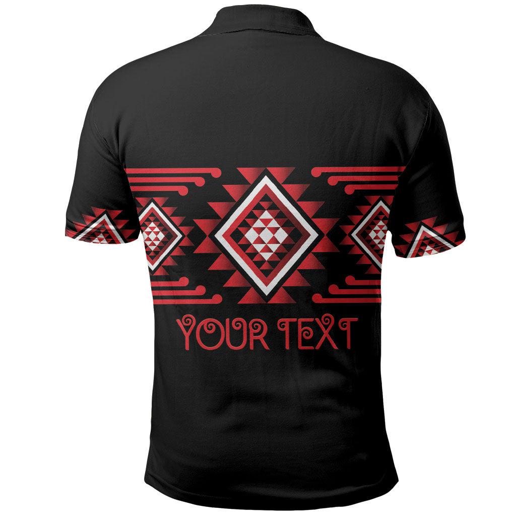 Aotearoa Atua Tumatauenga Personalised Polo Shirt Maori God Of War Taniko Motifs