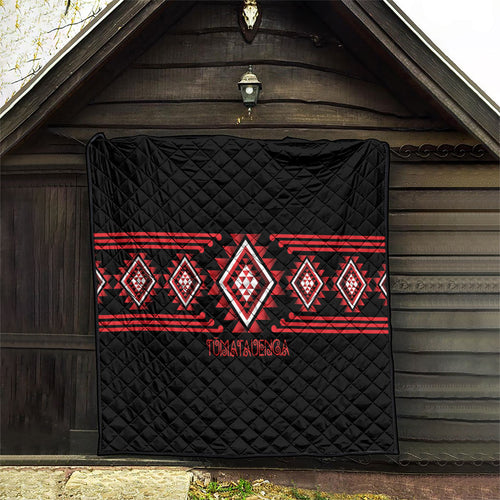 Aotearoa Atua Tumatauenga Quilt Maori God Of War Taniko Motifs