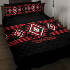 Aotearoa Atua Tumatauenga Quilt Bed Set Maori God Of War Taniko Motifs
